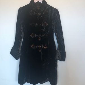 Antique Opulent Victorian Crushed Velvet Coat